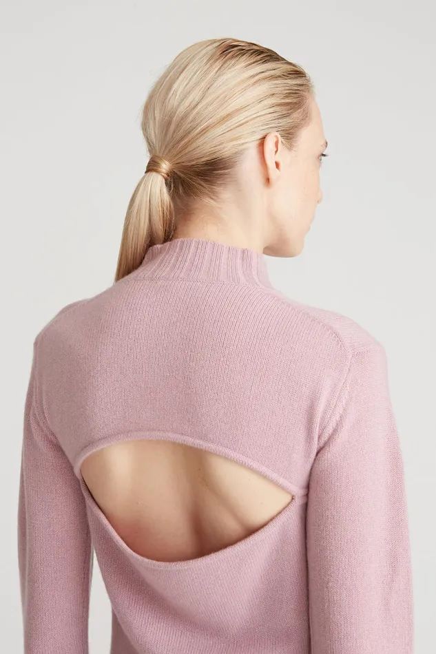 Knitwear Women Halston Brinkley Wool Cashmere Dress Dusty Rose