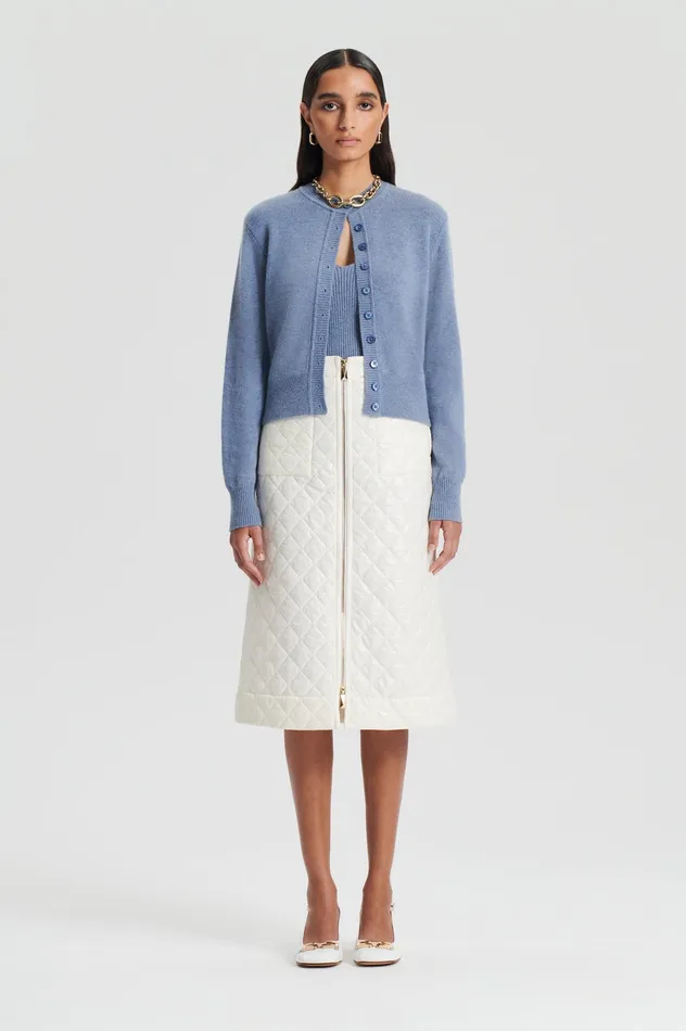 Knitwear Women Scanlan Theodore CASHMERE CARDIGAN DENIM