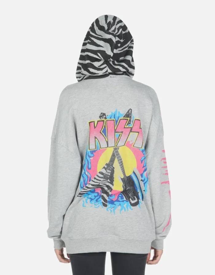 Koa KISS Animalize Heather Grey Women039s Lauren Moshi Hoodies