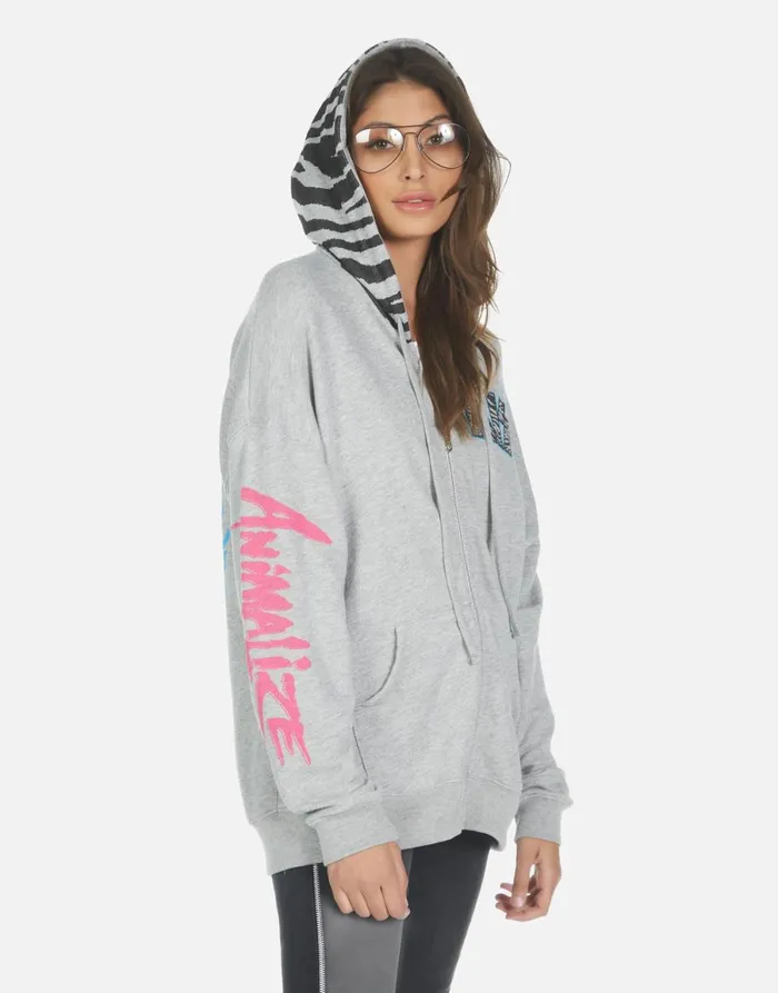 Koa KISS Animalize Heather Grey Women039s Lauren Moshi Hoodies