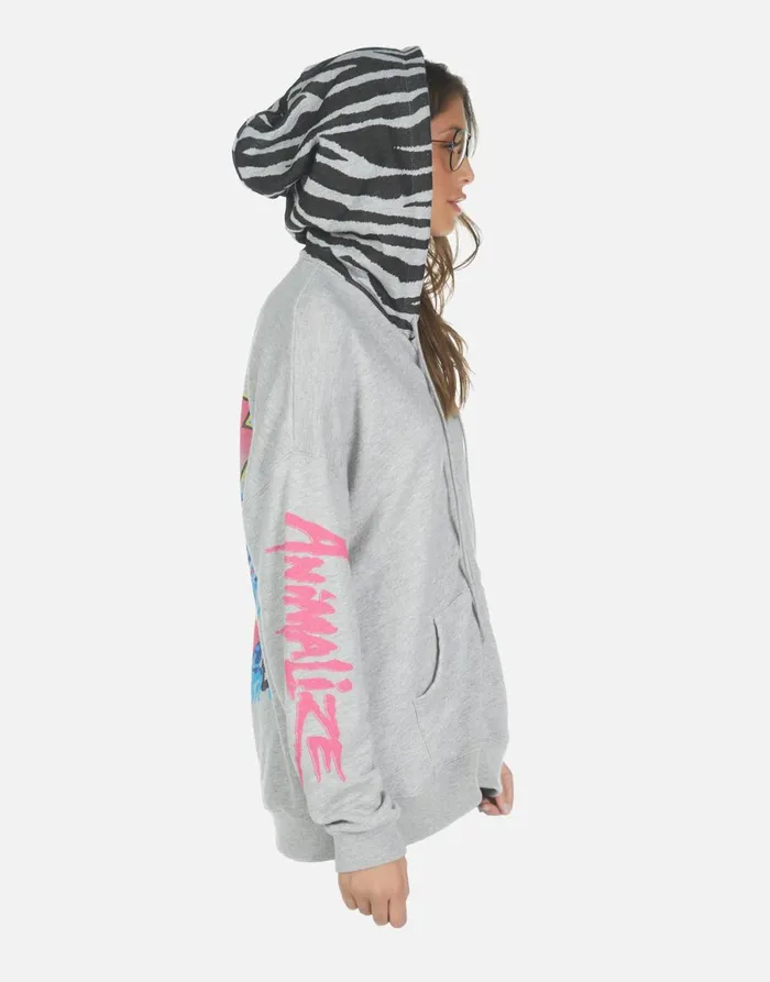 Koa KISS Animalize Heather Grey Women039s Lauren Moshi Hoodies
