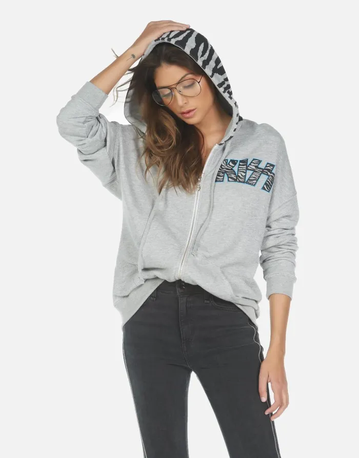 Koa KISS Animalize Heather Grey Women039s Lauren Moshi Hoodies