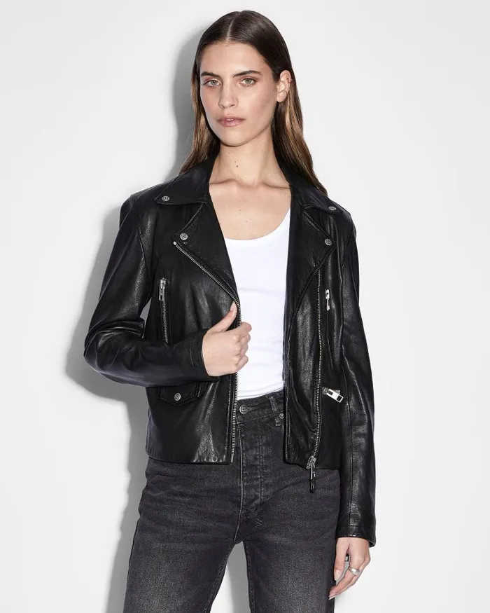 Ksubi Amplify Leather Jacket Black Womens Jackets