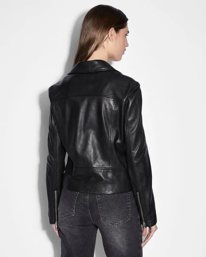 Ksubi Amplify Leather Jacket Black Womens Jackets