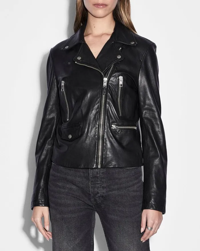 Ksubi Amplify Leather Jacket Black Womens Jackets