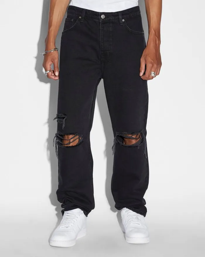 Ksubi Anti K Trashed Black Mens Relaxed