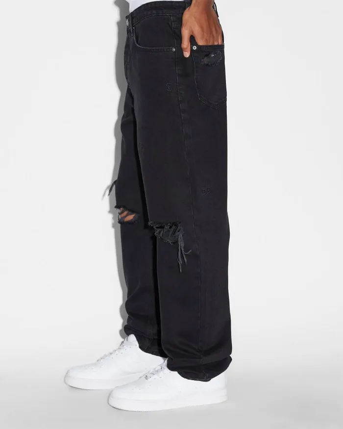 Ksubi Anti K Trashed Black Mens Relaxed