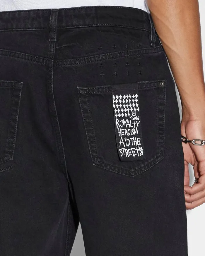 Ksubi Anti K Trashed Black Mens Relaxed