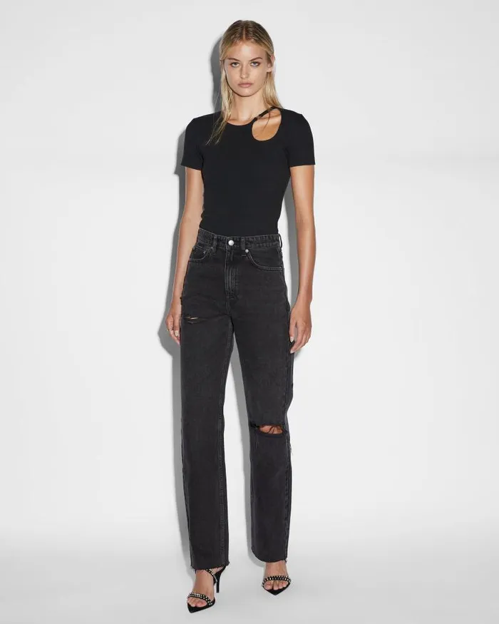 Ksubi Arise Cut Out Ss Tee Black Womens Tops