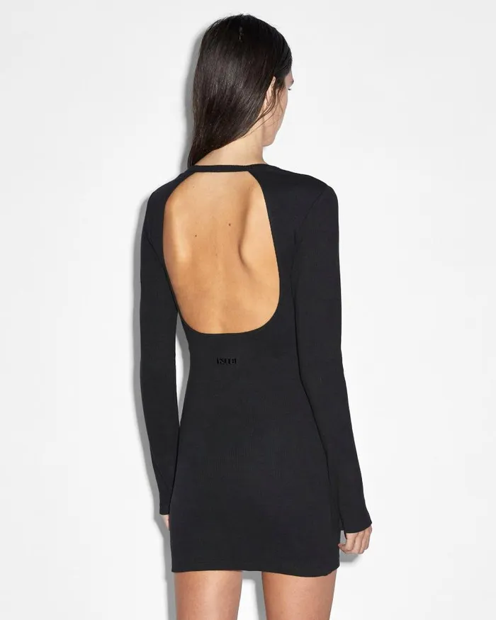 Ksubi Arise Ls Keyhole Dress Black Womens Dresses