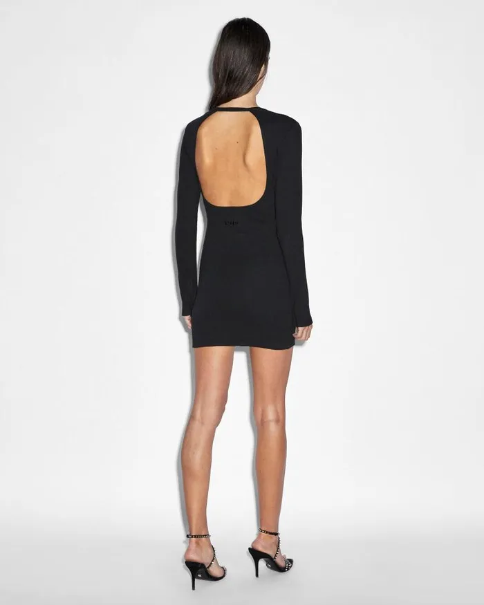 Ksubi Arise Ls Keyhole Dress Black Womens Dresses