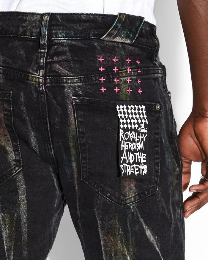 Ksubi Chitch Pink Refrakt Mens Skinny