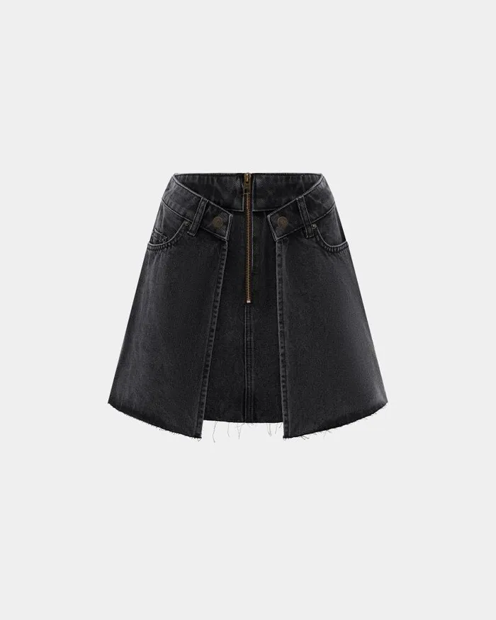 Ksubi Double Skirt Fallen Womens Denim Skirts