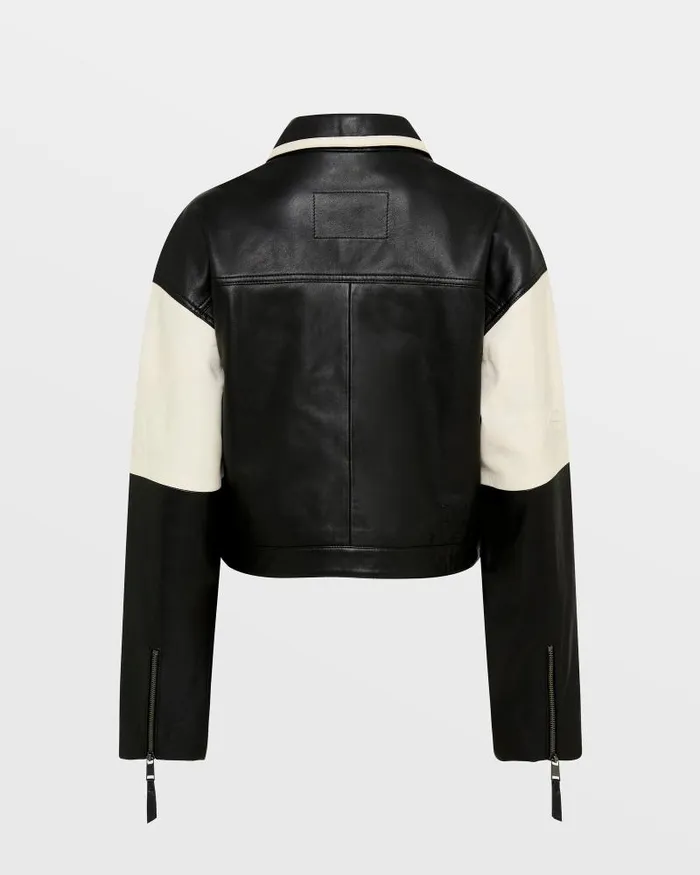 Ksubi Emblem Boxy Biker Blackwhite Womens Jackets