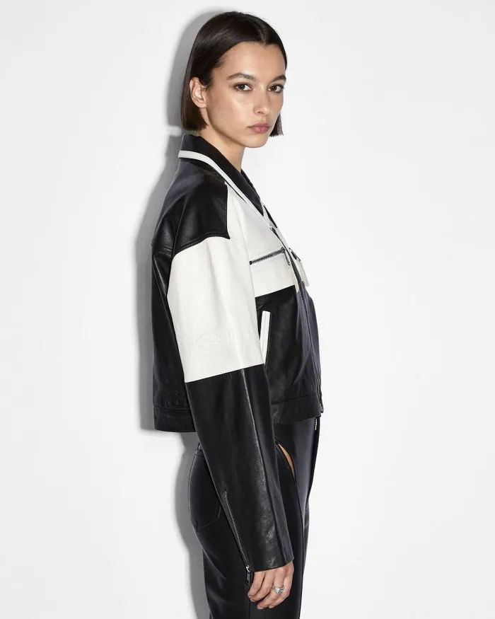Ksubi Emblem Boxy Biker Blackwhite Womens Jackets