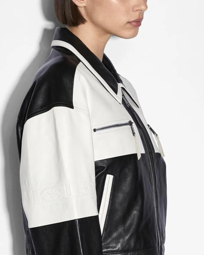 Ksubi Emblem Boxy Biker Blackwhite Womens Jackets