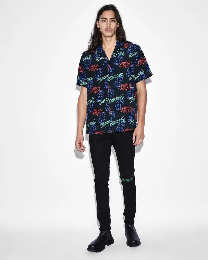 Ksubi Glow Resort Ss Shirt Black Mens Shirts