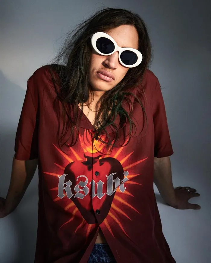 Ksubi Heart Resort Ss Shirt Crimson Mens Shirts