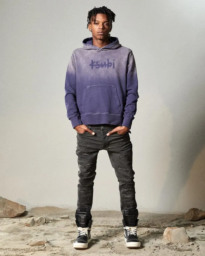 Ksubi Heritage Kash Hoodie Iced Neptune Mens Hoodies and Sweatshirts