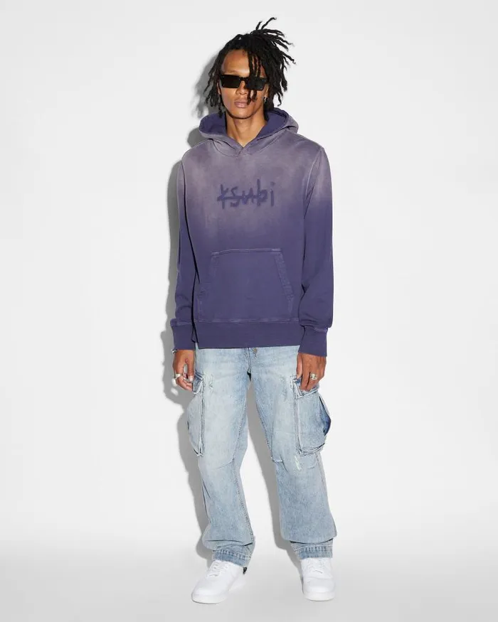 Ksubi Heritage Kash Hoodie Iced Neptune Mens Hoodies and Sweatshirts
