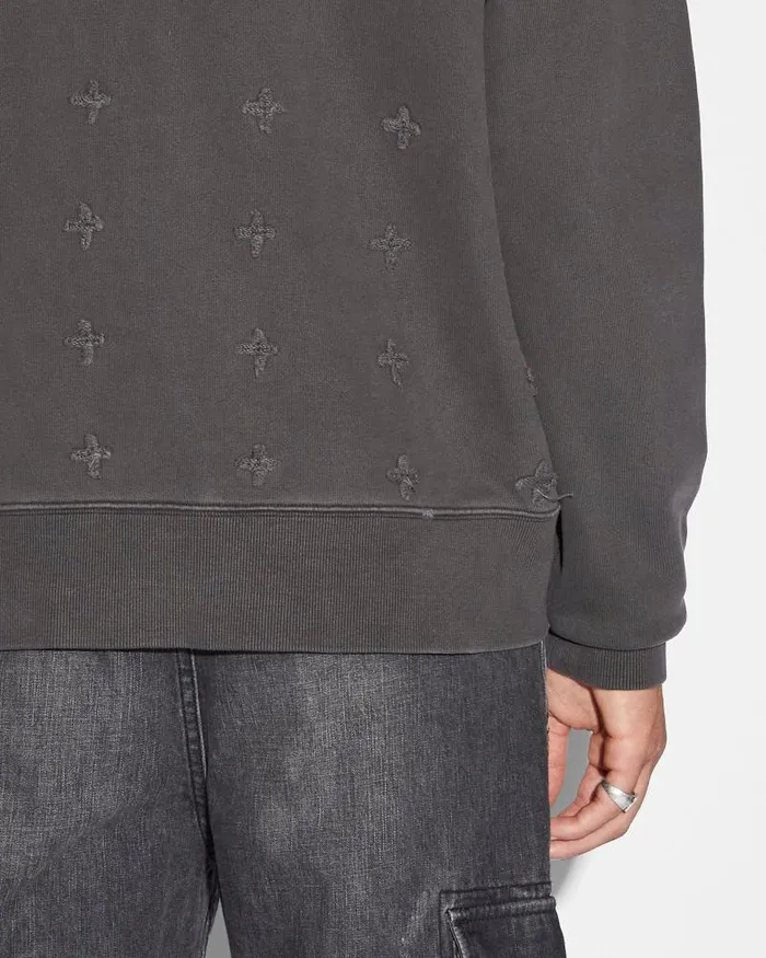 Ksubi Ksubi Kash Zip Thru Hoodie Faded Black Mens Hoodies and Sweatshirts