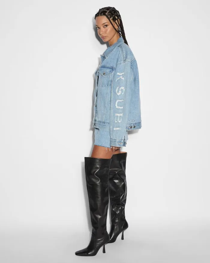 Ksubi Oversized Jacket Torn Up Womens Jackets