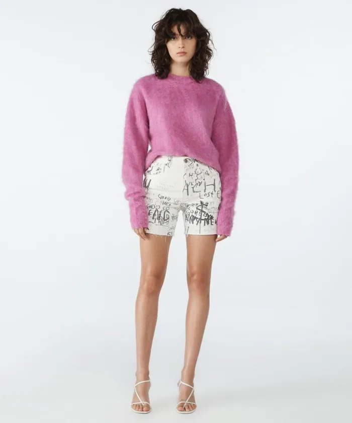 Ksubi Racer Short Graffiti Womens Denim Shorts