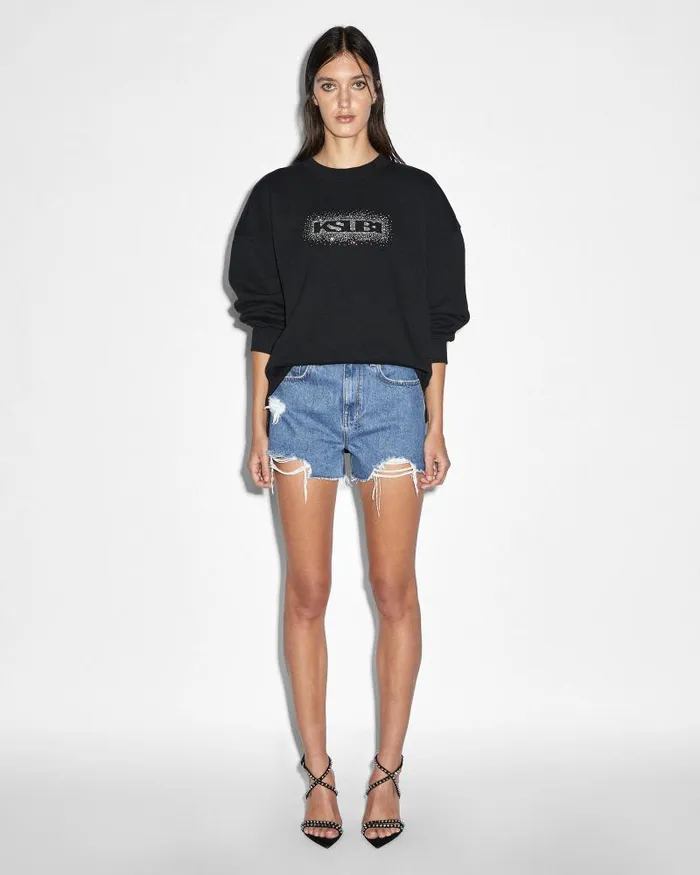 Ksubi Rise N Hi Short Heritage Trashed Womens Denim Shorts