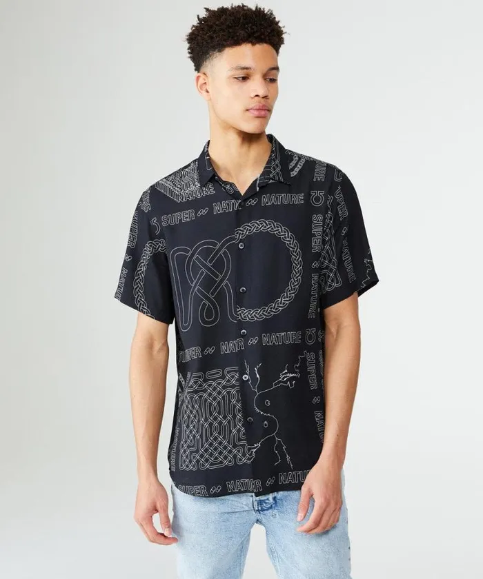 Ksubi Super Nature Ss Shirt Black Mens Shirts