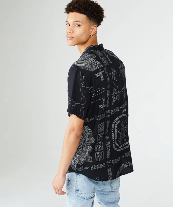 Ksubi Super Nature Ss Shirt Black Mens Shirts