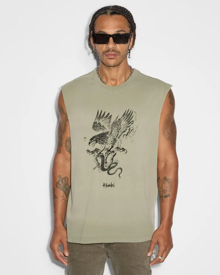 Ksubi Target Biggie Slash Ss Tee Army Fade Mens TShirts