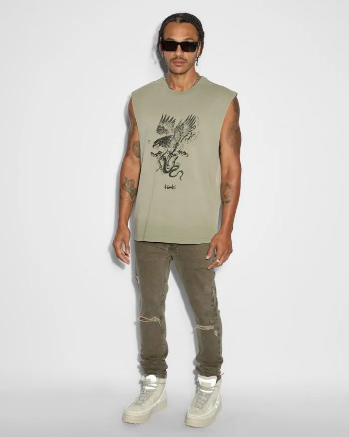 Ksubi Target Biggie Slash Ss Tee Army Fade Mens TShirts
