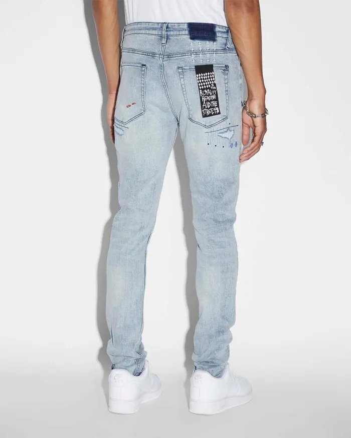 Ksubi Van Winkle Skribed Blu Mens Skinny