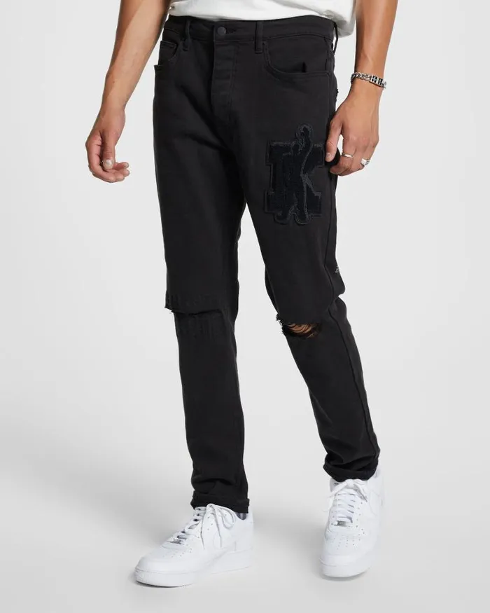 Ksubi Wolfgang K Patch Ace Black Mens Tapered