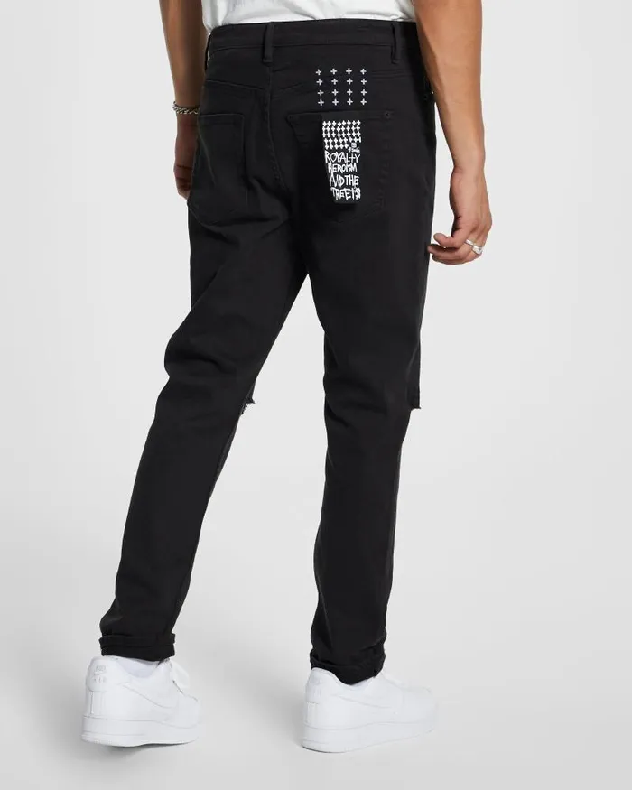 Ksubi Wolfgang K Patch Ace Black Mens Tapered