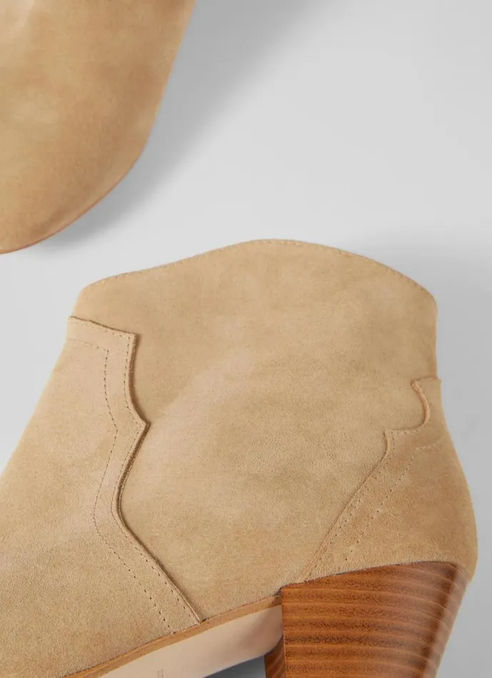 LKBennett Boots Women Leida Tan Leather Western Boots LKBennett Boots Women Leida Tan Leather Western Boots