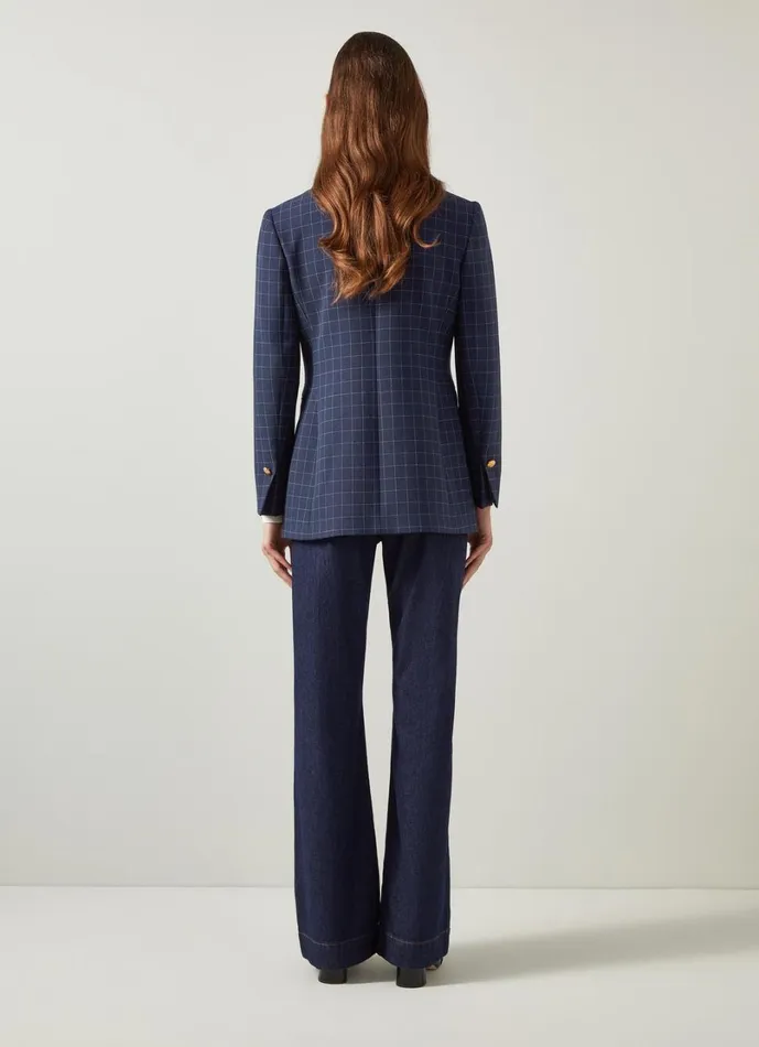 LKBennett Coats and Jackets Women Mariner Midnight and Ivory Tailored Jacket