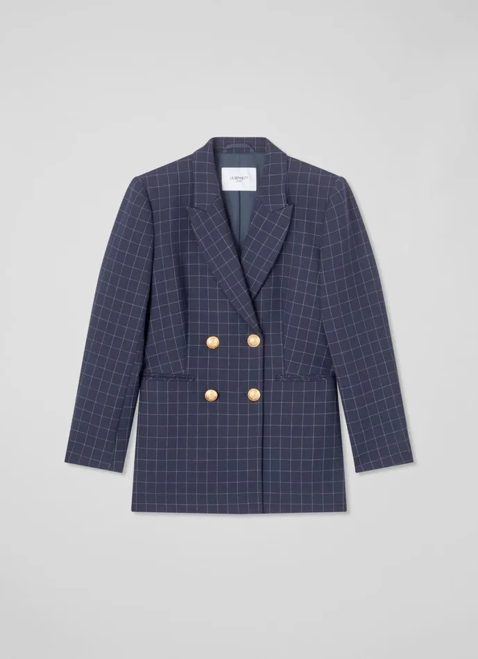 LKBennett Coats and Jackets Women Mariner Midnight and Ivory Tailored Jacket