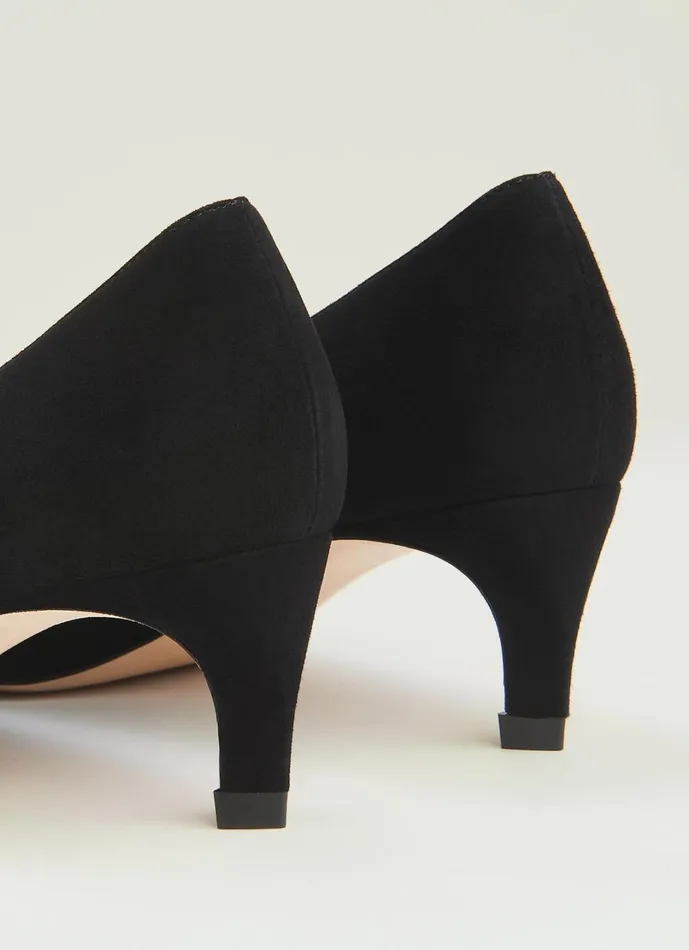 LKBennett Court Shoes Women Ava Black Suede Kitten Heel Courts LKBennett Court Shoes Women Ava Black Suede Kitten Heel Courts