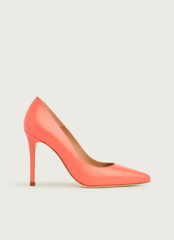 LKBennett Court Shoes Women Fern Coral Nappa Leather Pointed Toe Courts