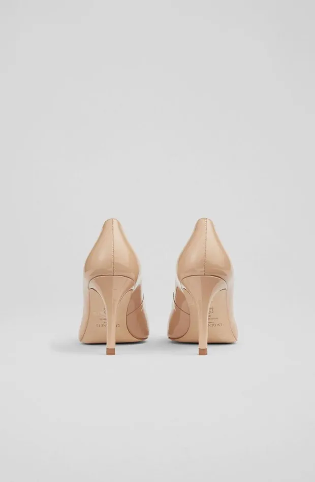 LKBennett Court Shoes Women Floret Beige Patent Leather Pointed Toe Courts LKBennett Court Shoes Women Floret Beige Patent Leather Pointed Toe Courts