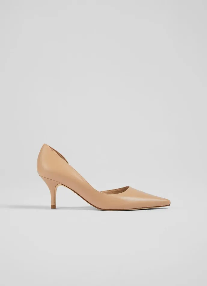 LKBennett Court Shoes Women Hazel Beige Leather D039Orsay Courts