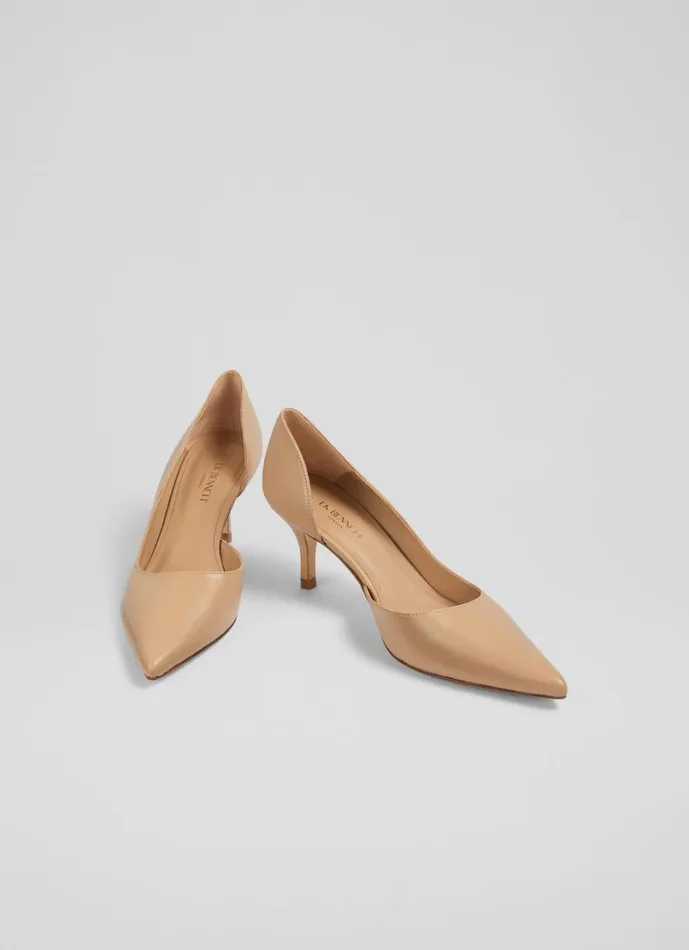 LKBennett Court Shoes Women Hazel Beige Leather D039Orsay Courts