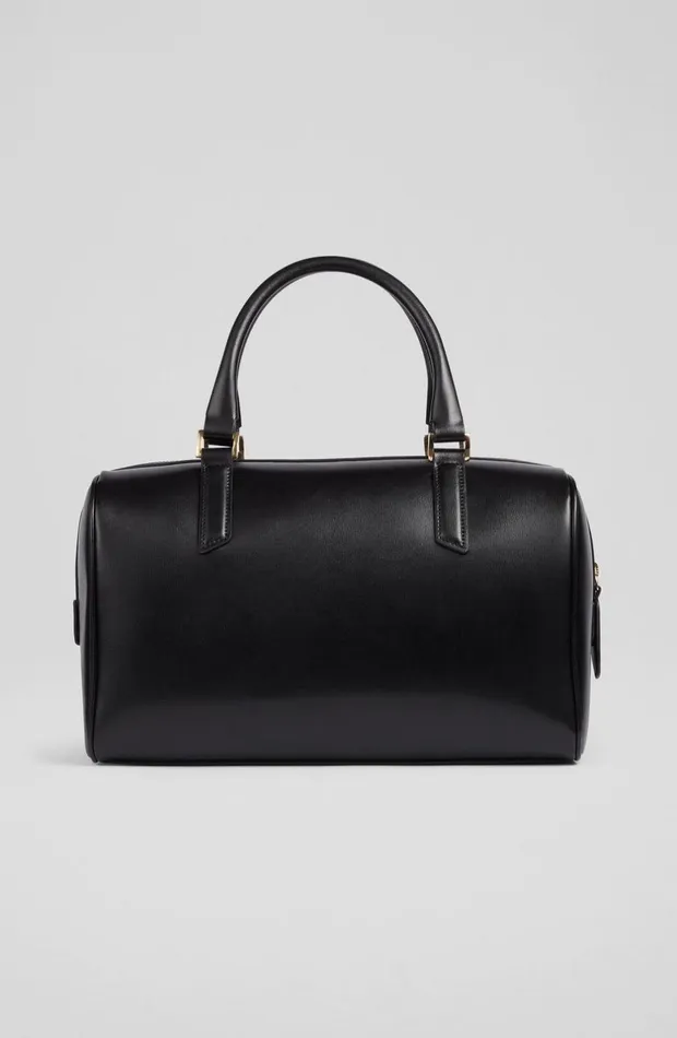 LKBennett CrossBody Bags Women Fleur Black Leather Bowling Bag LKBennett CrossBody Bags Women Fleur Black Leather Bowling Bag
