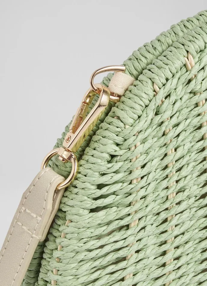 LKBennett CrossBody Bags Women Lorena Green Wicker Shoulder Bag LKBennett CrossBody Bags Women Lorena Green Wicker Shoulder Bag