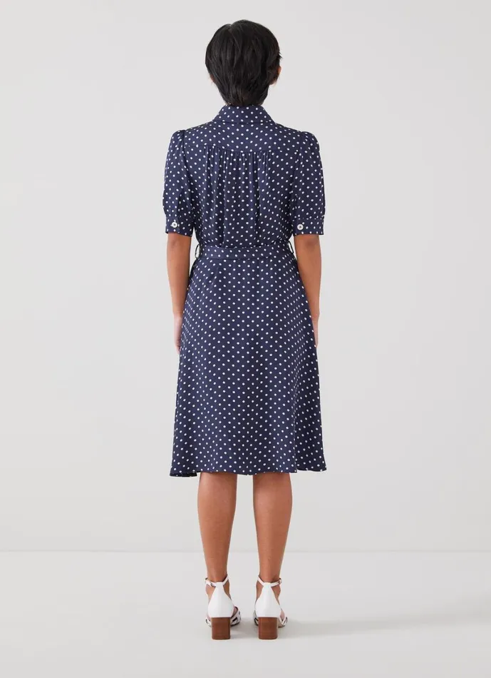 LKBennett Dresses Women Valerie Petite Navy And Cream Shirt Dress LKBennett Dresses Women Valerie Petite Navy And Cream Shirt Dress