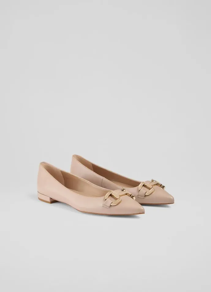 LKBennett Flats Women Natalya Nude Snaffle Flats LKBennett Flats Women Natalya Nude Snaffle Flats