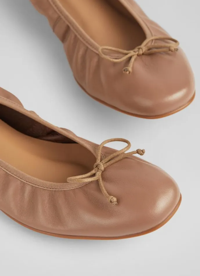 LKBennett Flats Women Trilly Nude 3 Leather Ballet Pumps LKBennett Flats Women Trilly Nude 3 Leather Ballet Pumps