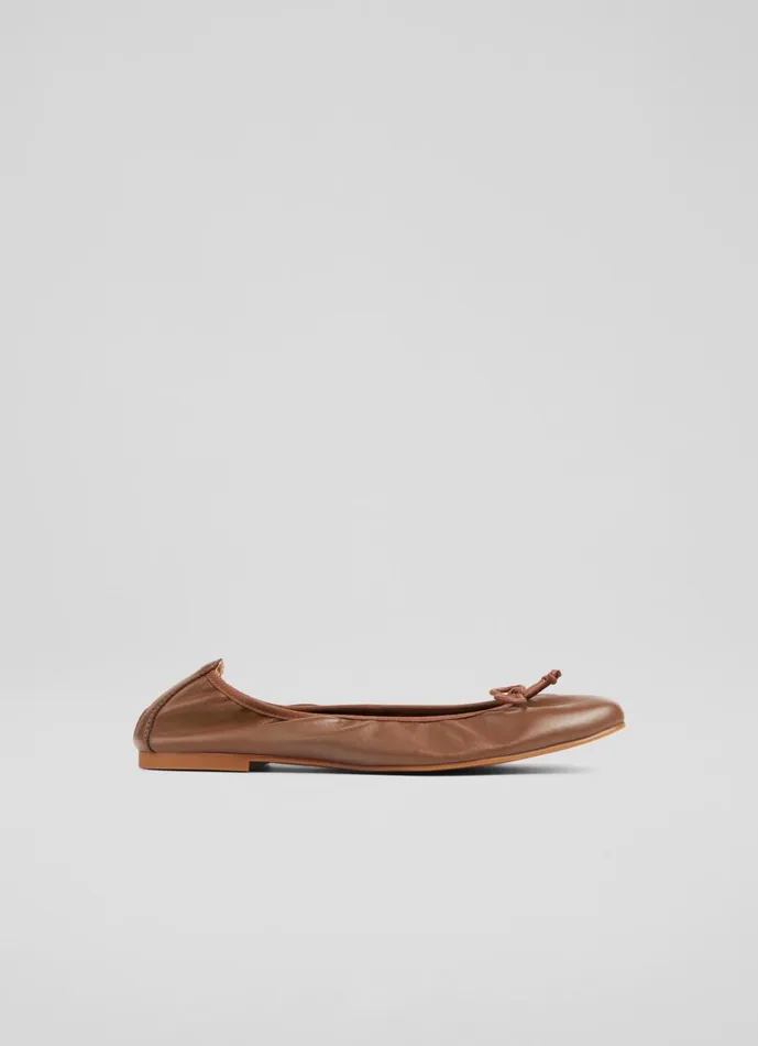 LKBennett Flats Women Trilly Nude 4 Leather Ballet Pumps