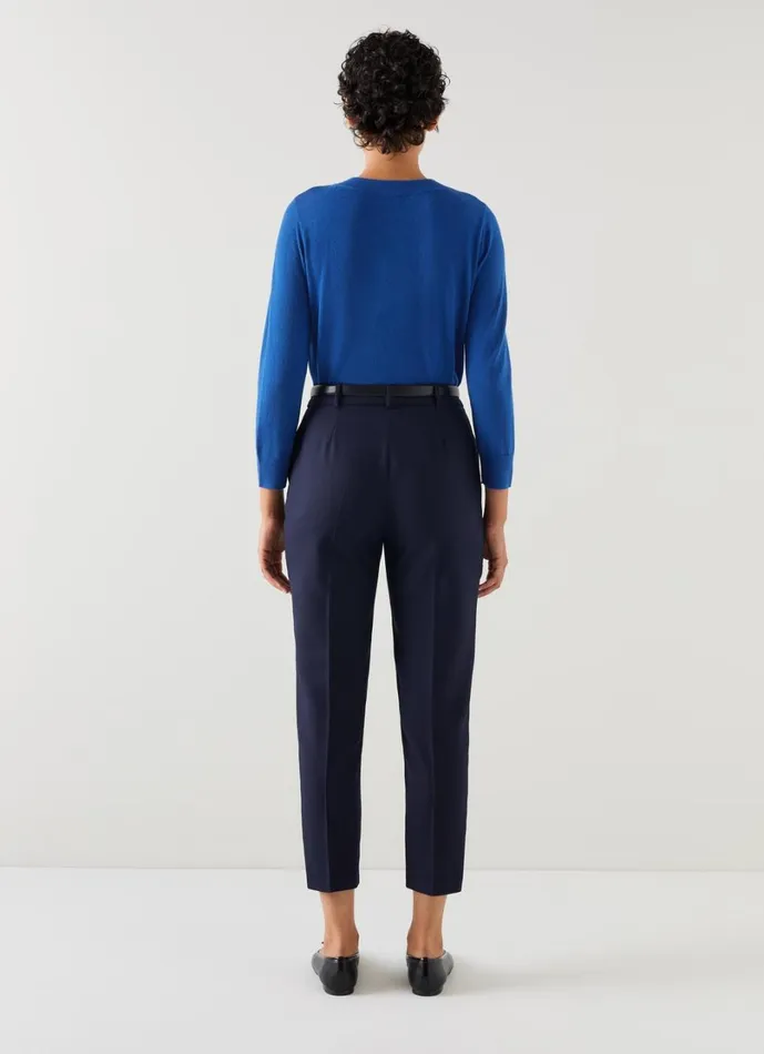 LKBennett Knitwear Women Connie Mazarine Blue Cardigan LKBennett Knitwear Women Connie Mazarine Blue Cardigan